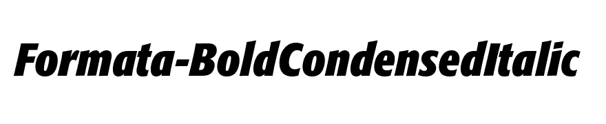 Formata-BoldCondensedItalic