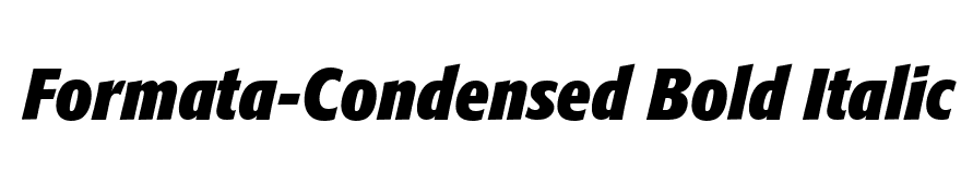 Formata-Condensed Bold Italic