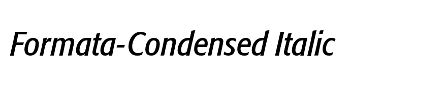Formata-Condensed Italic