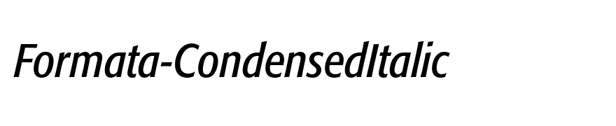 Formata-CondensedItalic