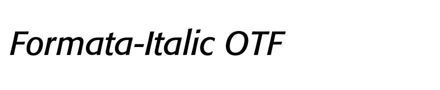 Formata-Italic OTF