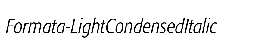 Formata-LightCondensedItalic