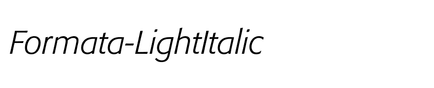 Formata-LightItalic