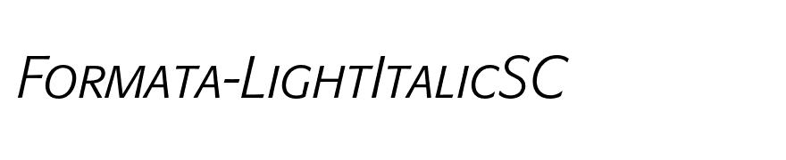 Formata-LightItalicSC