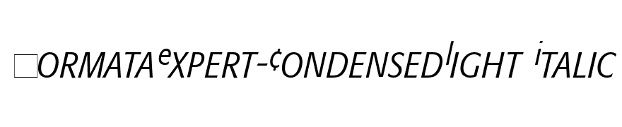 FormataExpert-CondensedLight Italic