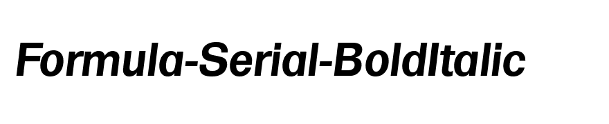Formula-Serial-BoldItalic