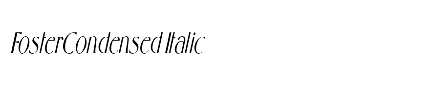 FosterCondensed Italic