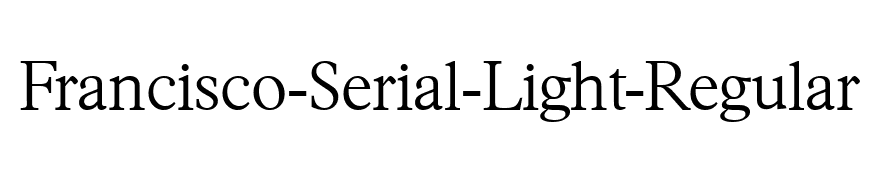 Francisco-Serial-Light-Regular