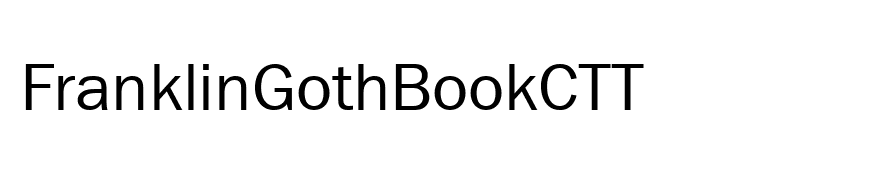 FranklinGothBookCTT