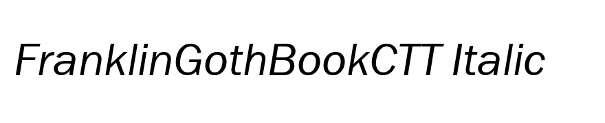 FranklinGothBookCTT Italic