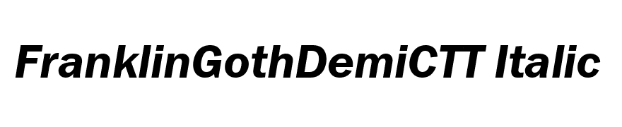 FranklinGothDemiCTT Italic