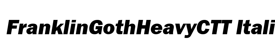 FranklinGothHeavyCTT Italic