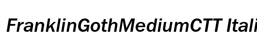 FranklinGothMediumCTT Italic