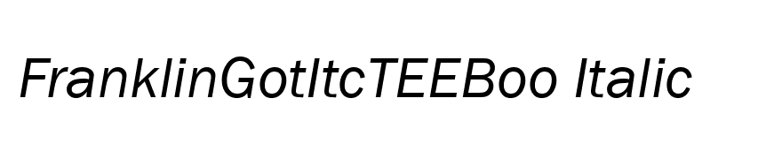 FranklinGotItcTEEBoo Italic