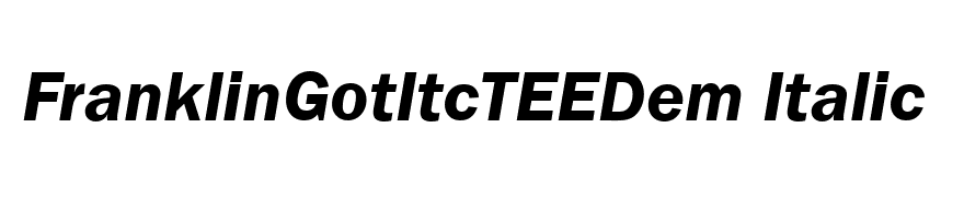 FranklinGotItcTEEDem Italic