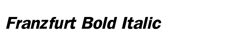 Franzfurt Bold Italic