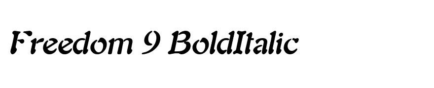 Freedom 9 BoldItalic