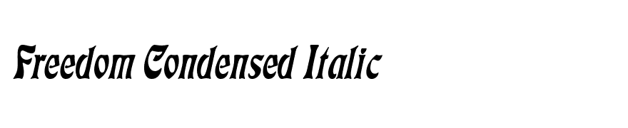 Freedom Condensed Italic