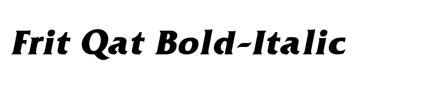 Frit Qat Bold-Italic