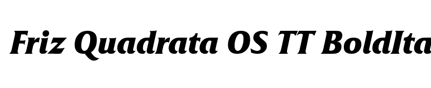 Friz Quadrata OS TT BoldItalic