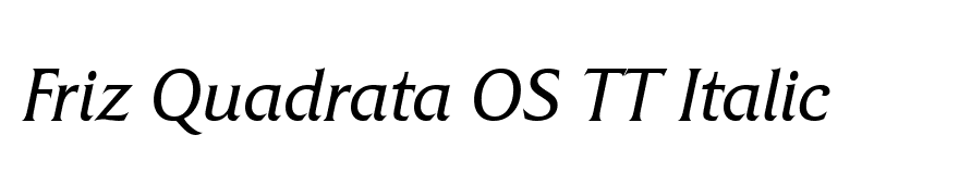 Friz Quadrata OS TT Italic