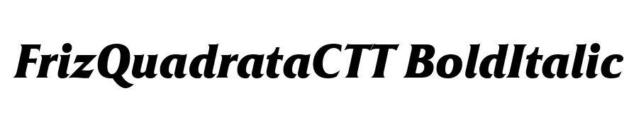 FrizQuadrataCTT BoldItalic