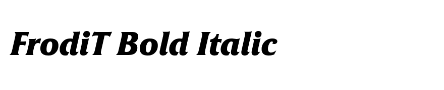 FrodiT Bold Italic