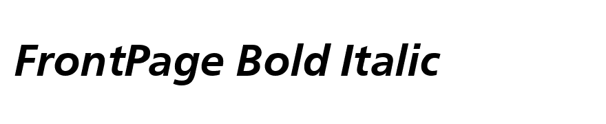FrontPage Bold Italic