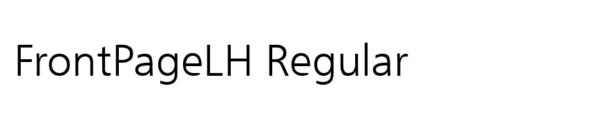 FrontPageLH Regular