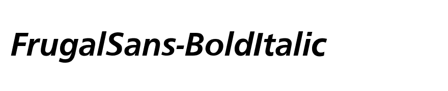 FrugalSans-BoldItalic