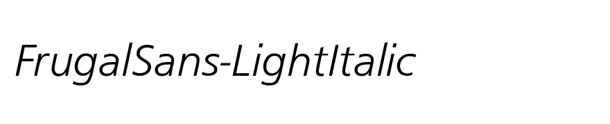 FrugalSans-LightItalic