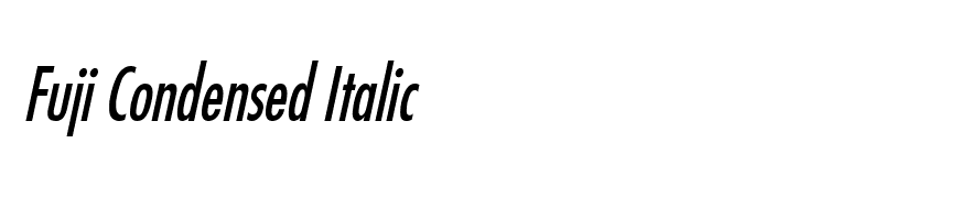 Fuji Condensed Italic