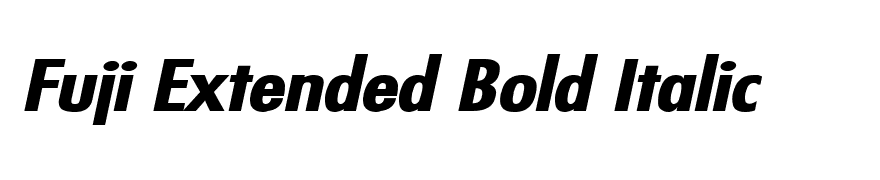 Fuji Extended Bold Italic