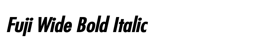 Fuji Wide Bold Italic