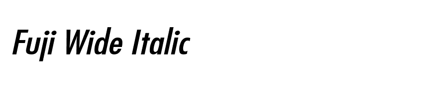 Fuji Wide Italic