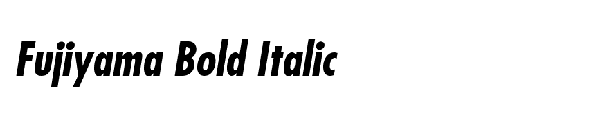 Fujiyama Bold Italic