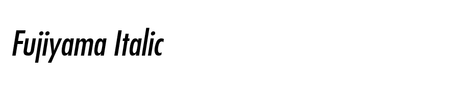 Fujiyama Italic