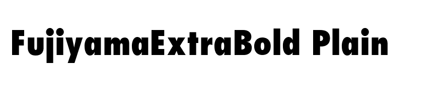 FujiyamaExtraBold Plain