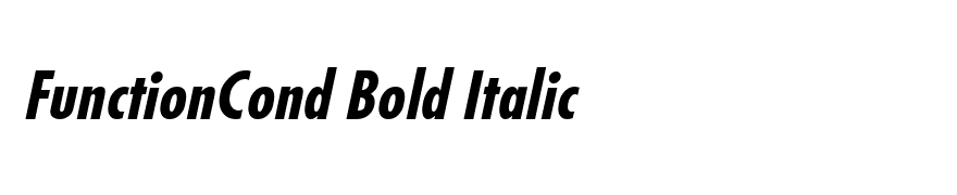FunctionCond Bold Italic