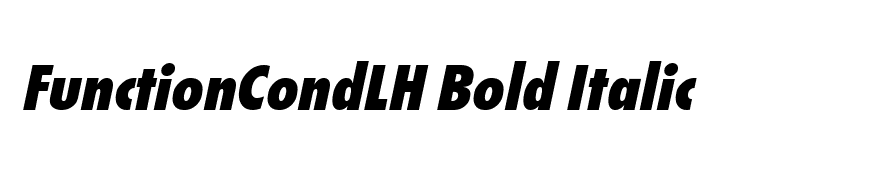 FunctionCondLH Bold Italic