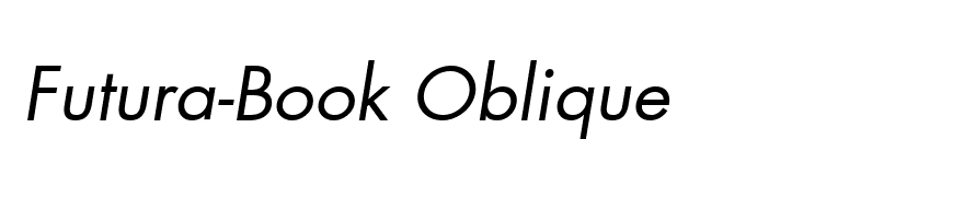 Futura-Book Oblique