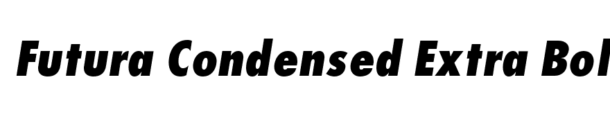 Futura Condensed Extra Bold Italic