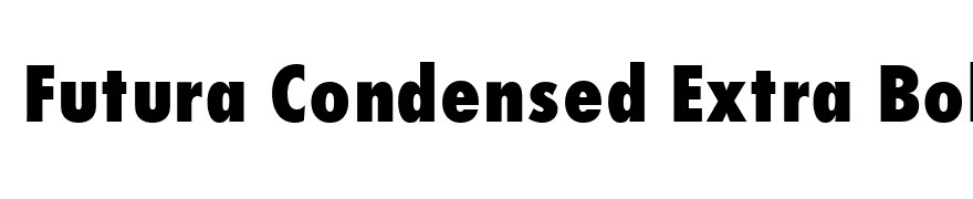 Futura Condensed Extra Bold Regular