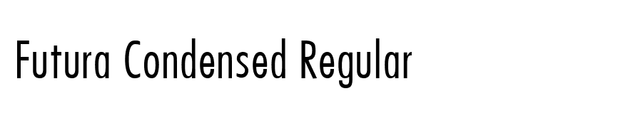 Futura Condensed Regular
