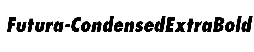 Futura-CondensedExtraBold Oblique