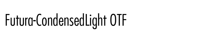 Futura-CondensedLight OTF