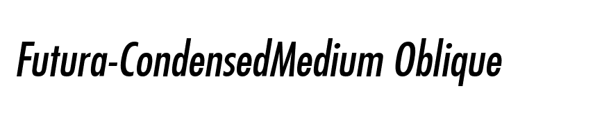 Futura-CondensedMedium Oblique