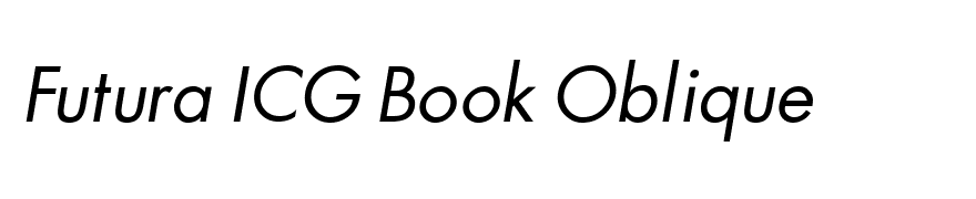 Futura ICG Book Oblique