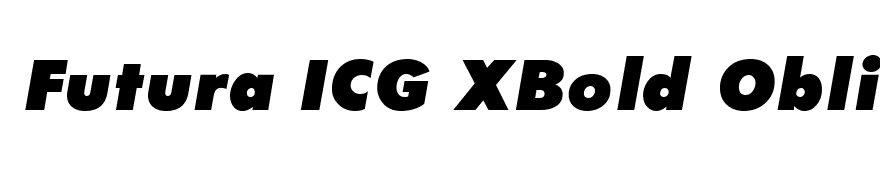 Futura ICG XBold Oblique