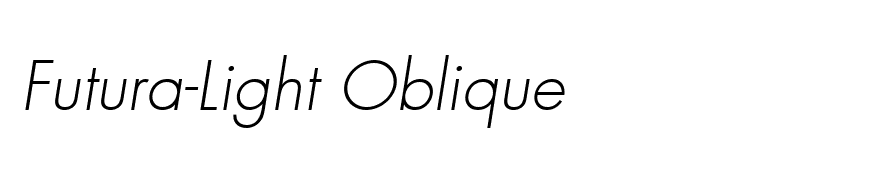 Futura-Light Oblique